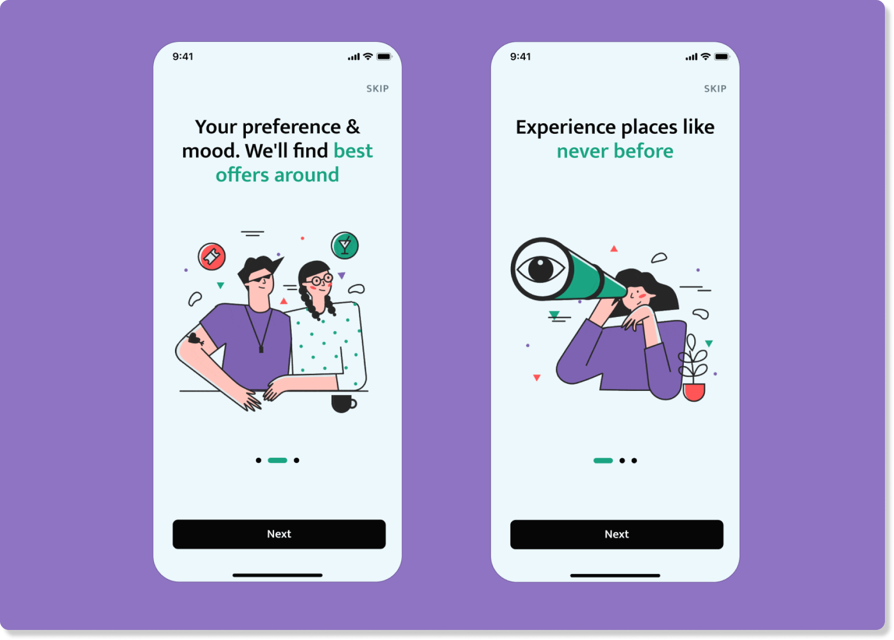 illustrations for mobile app